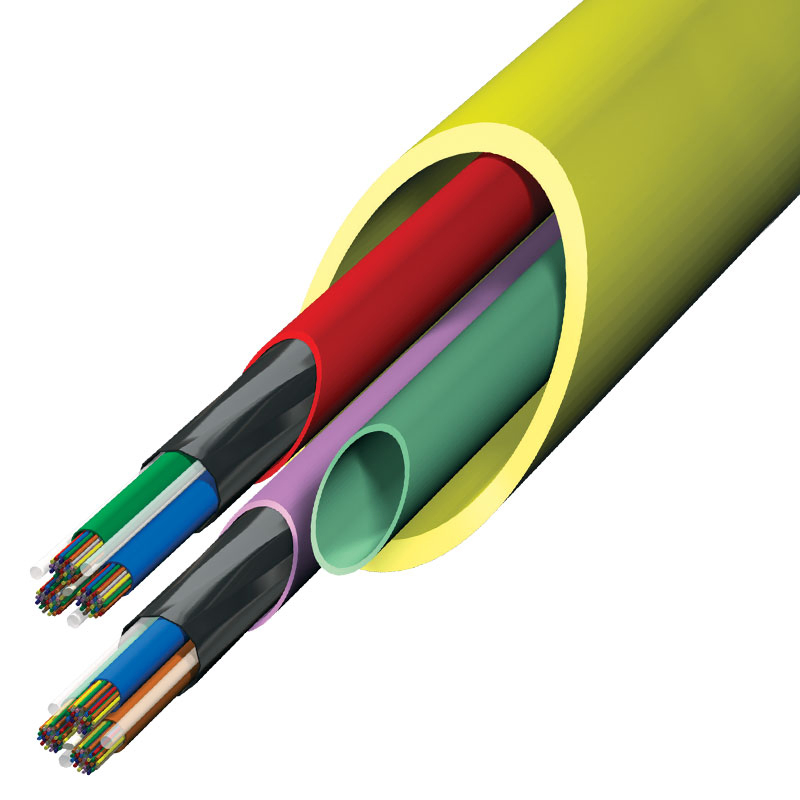 144fo Air Blown Microduct Loose Tube Fiber Optic Cable OS2 G. 657. A1 (6.4 mm) HDPE