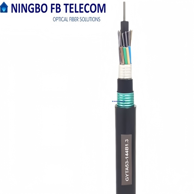 GYTA53 2-144 Core Communication Underground Single Mode Fiber Optic Cable Price