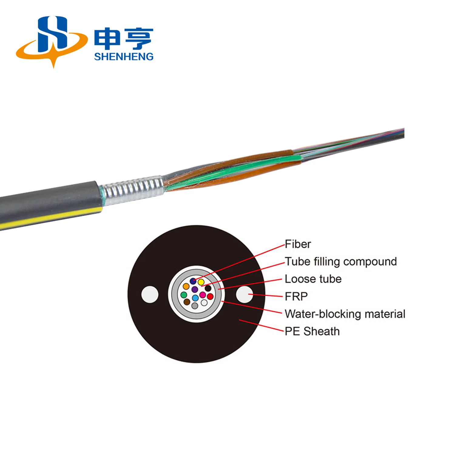 Communication Optical Cable Direct Buried Armored Outdoor 6/8/12/24/48 Cores Fiber Optic Cable