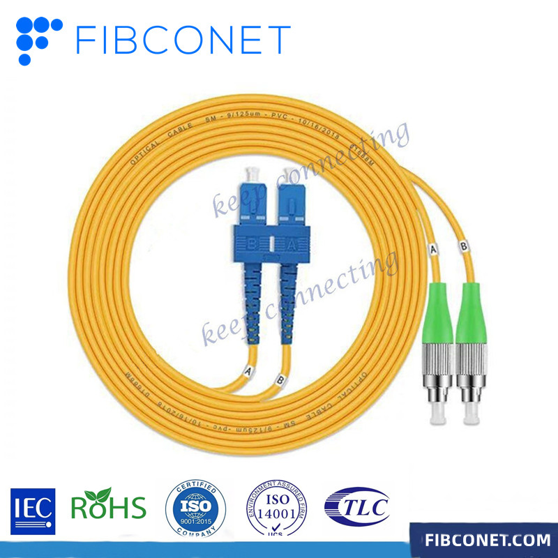 Sc/LC/FC/St/MPO/Mu/MTRJ/E2000 Patch Cable Cat5/5e CAT6 Waterproof Breakout Multicore Bundle UTP RJ45 Rj11 Cpri Drop Fiber Optic Patch Cord
