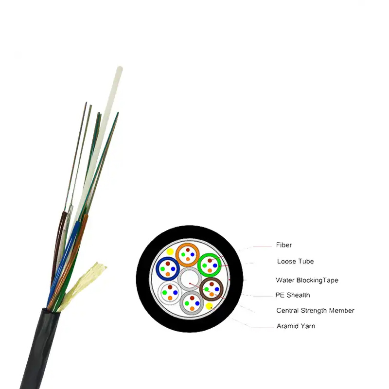 144fo Air Blown Microduct Loose Tube Fiber Optic Cable OS2 G. 657. A1 (6.4 mm) HDPE