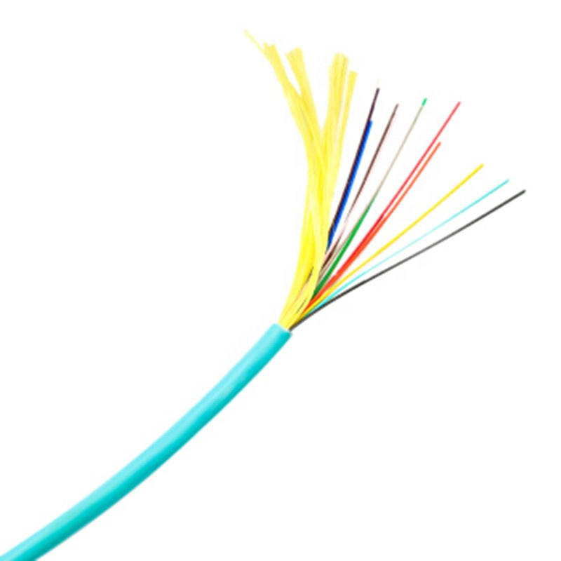 GJFJV Turquoise Sheath Tight Buffered Indoor 0m3-150 Multimode Fiber Optic Cable