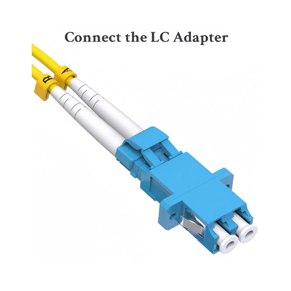 Fiber Optic Adapter Cable SC to LC Singlemode Duplex OS2/OS1 LC Male to SC Female Hybrid Connector