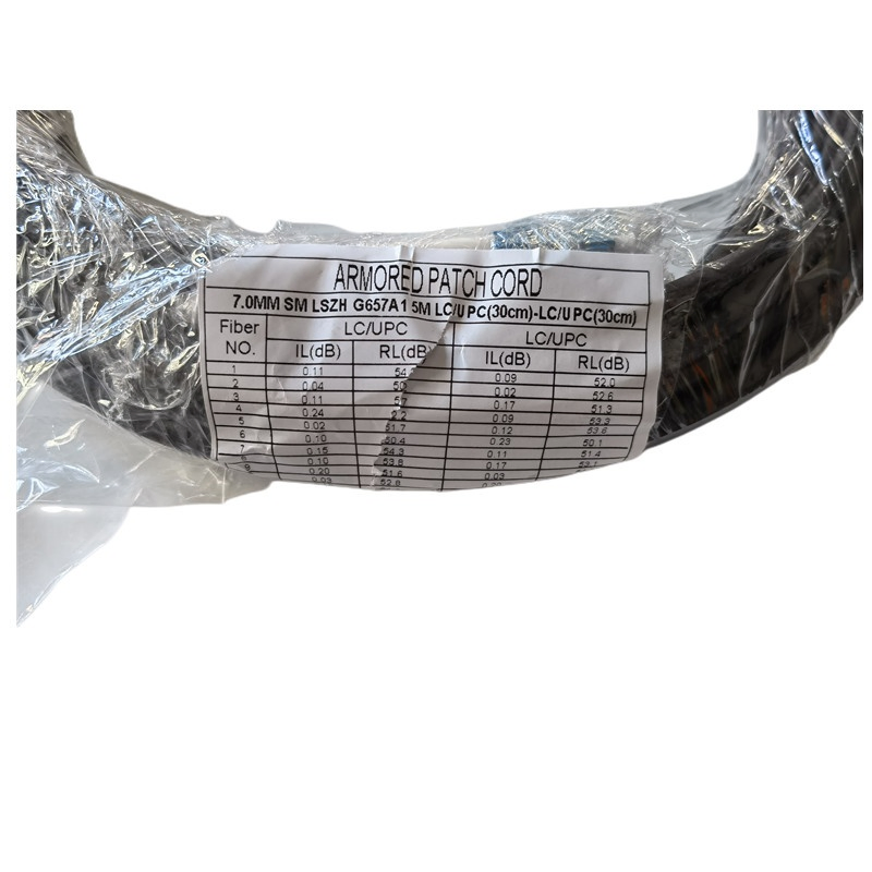 2.0mm Single-Mode OS2 Multi-Fiber Distribution Cable 12-Fiber LC Upc to LC Upc Pre-Terminated (Cable Wound) Indoor/Outdoor Rated