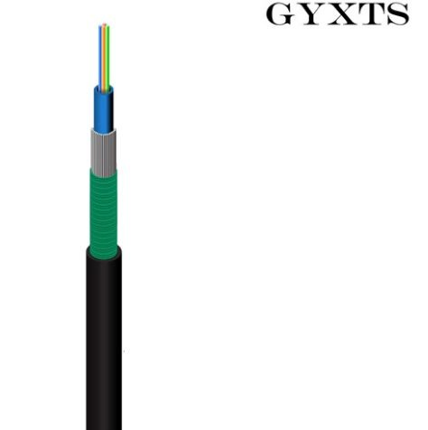 Sm G652D Fiber Aluminum Armored GYTA 48core PE Sheath Fiber Optic Cable