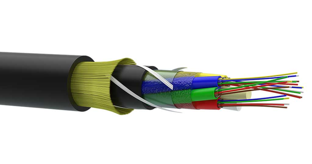 Outdoor Aerial Single/Double Jacket 6-144core G652D Span 100m ADSS Fiber Optic Cable