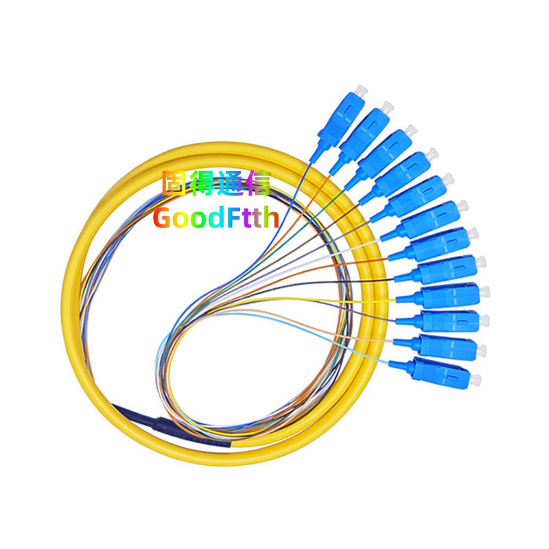 Fiber Pigtail Sc 4 6 8 12 24 Core Distribution Ribbon Bundle Cable Goodftth