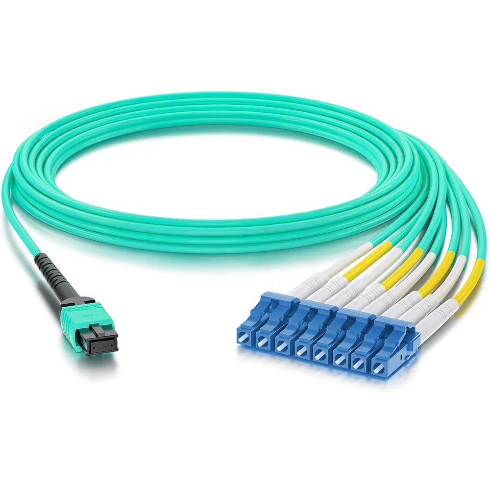 1core 8core 12core Om3 Om4 Om5 PVC or LSZH Sheath Fiber Optic MPO MTP Cable Breakout Cable