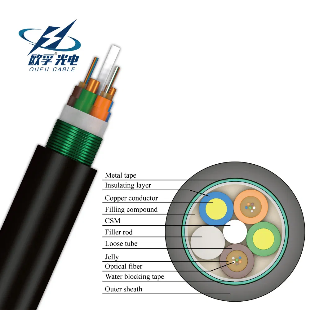 Optical Fiber Hybrid Power Cable Gdts Armored Stranded Hybrid Cable Multicores Assembly Optical Cable