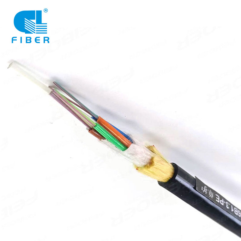 Non-Armored Outdoor Overhead Span 100m ADSS Optical Cable 3kN Aerial Fiber Optic Cable