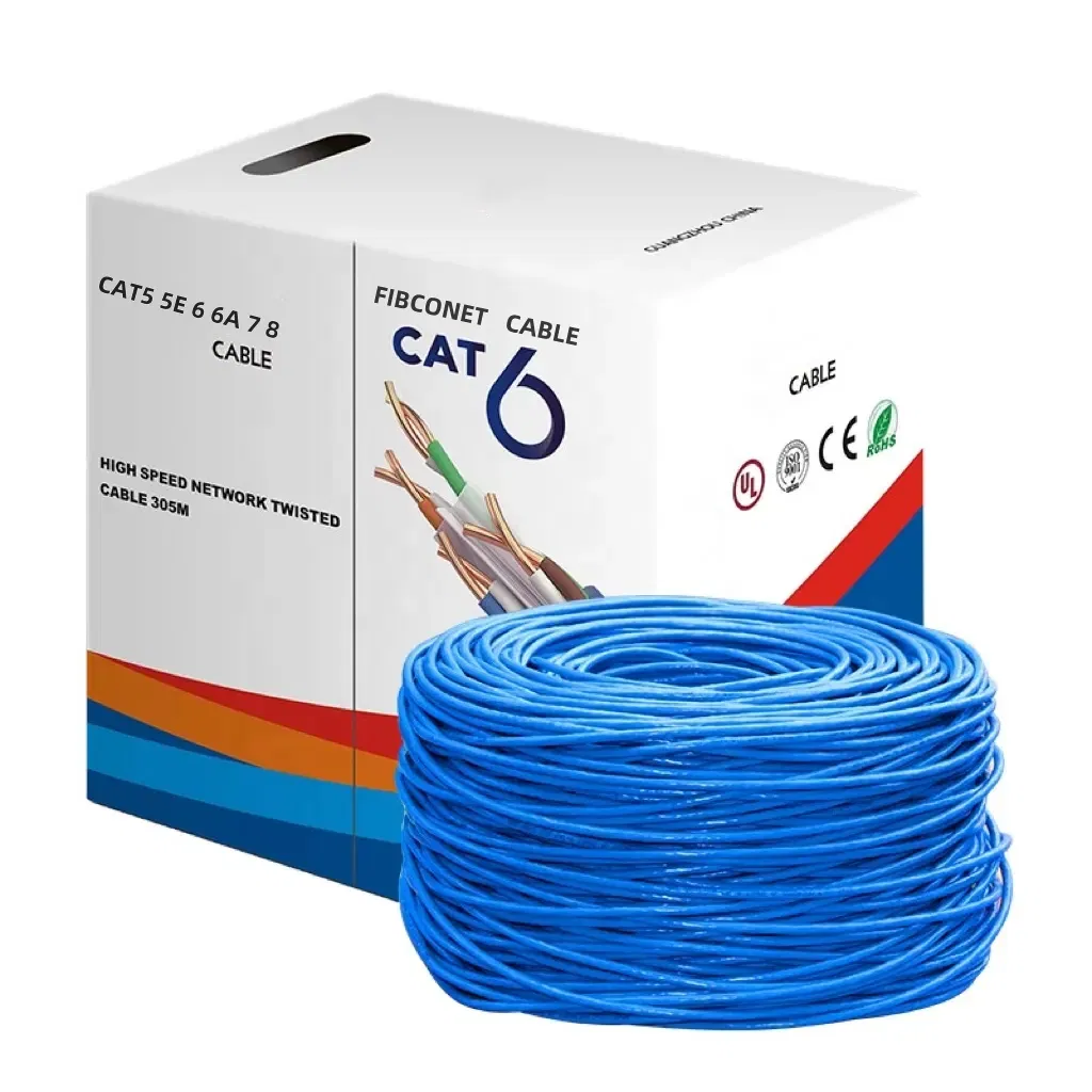 PVC/LSZH Outer Sheath Material CAT6/CAT6A/Cat7 HDPE SFTP/FTP/UTP Fiber Optic Data Center Ethernet LAN Cable