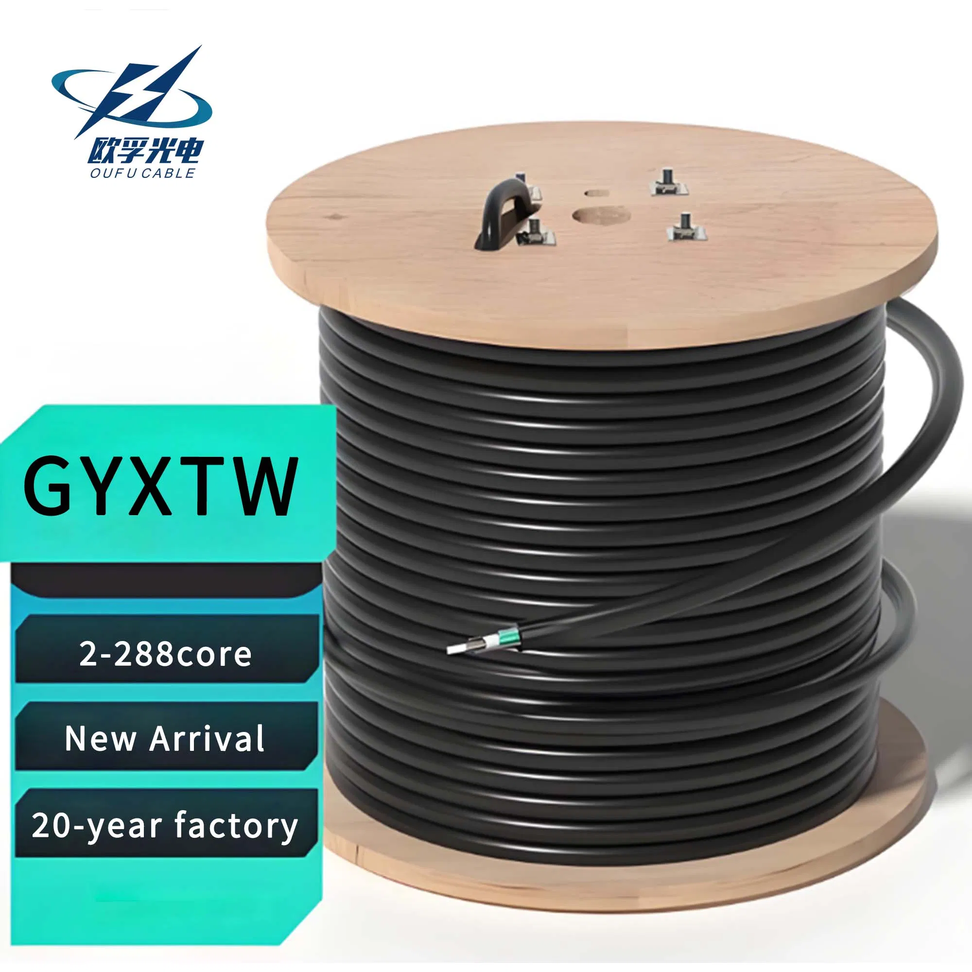 4 Core Single Mode Unitube Light Armored GYXTW Aerial Fiber Optic Cable