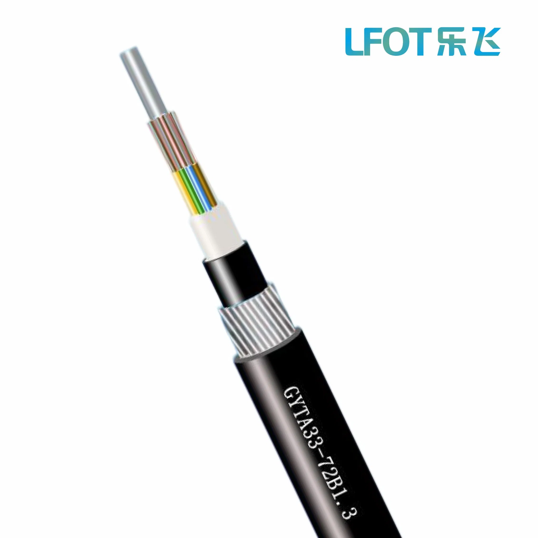 Lfot Outdoor Single Mode Submarine Underground Armoured 12 24 48 96 120 144 240 288 Cores Optical Fiber Cable GYTA33 GYTA43 Fibre Optic Cable