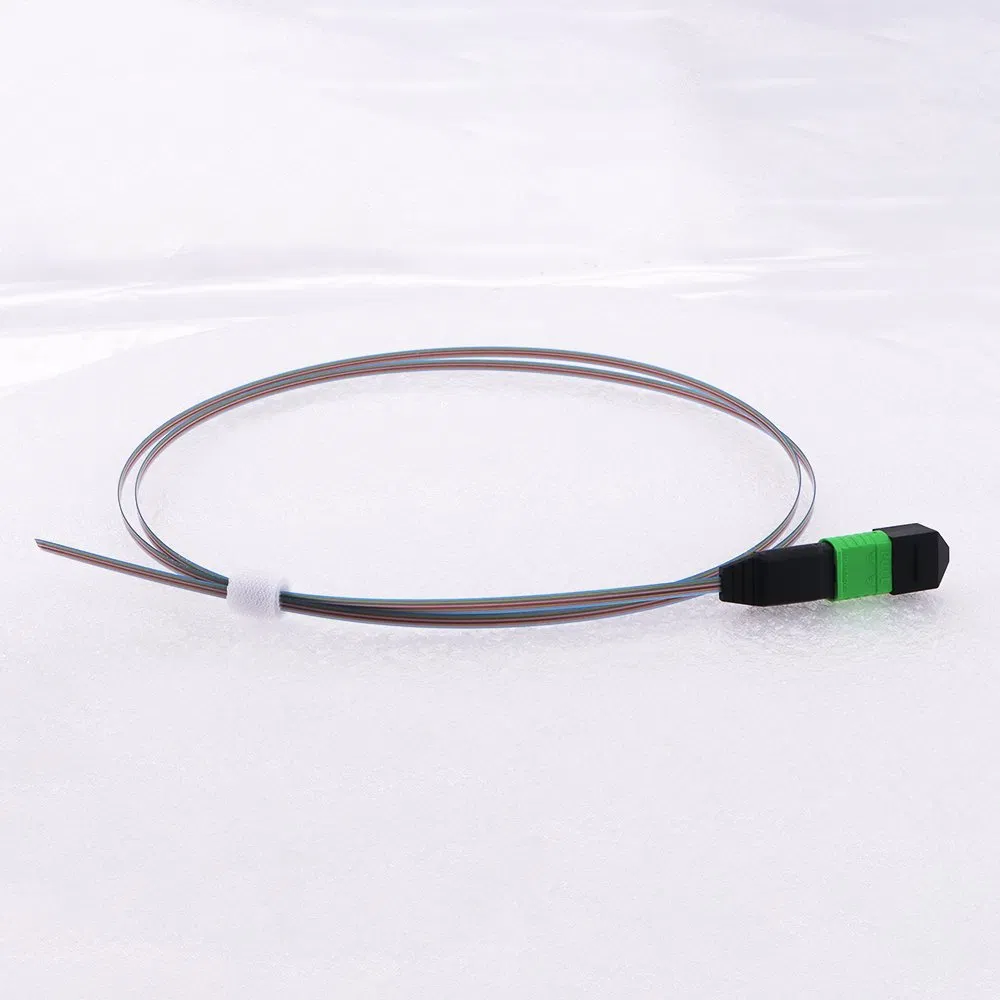 MPO Trunk Cable 12 Core MPO APC (no Pins) to 250um Flat Ribbon Fiber Data Center Communication Cable