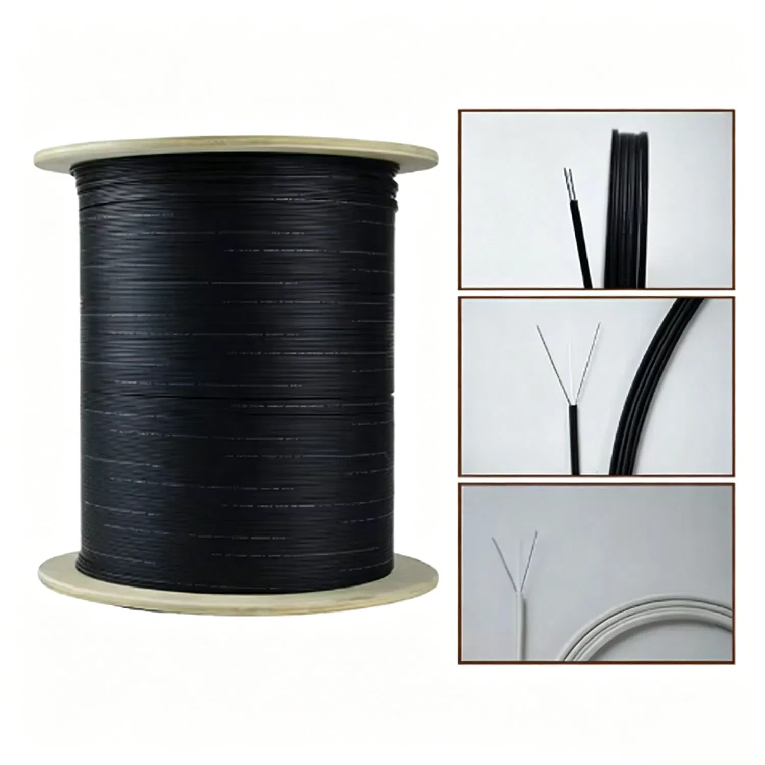 Premium LSZH FRP/Steel 1/2/4 Core FTTH Drop Fiber Optic Cable