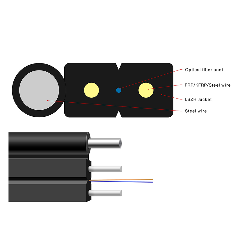 22years Manufacturer Outdoor Indoor Optical/Optic Fiber FTTH Drop Cable with Anatel Certificate