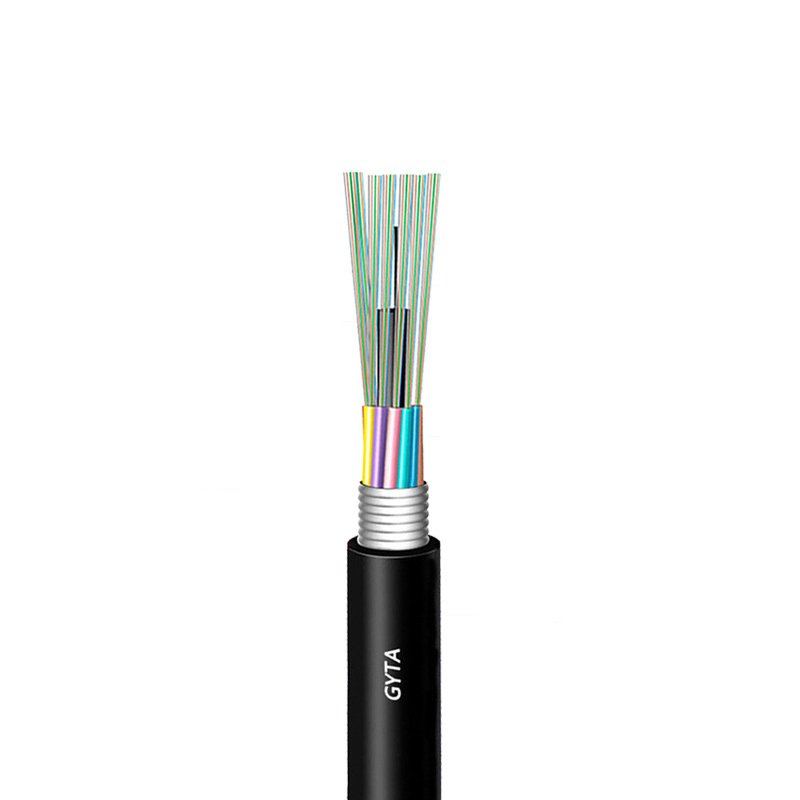 Outdoor Single Mode Armored Fiber Optic Cable GYTA Stranded Loose Tube G652D Communication Pipeline Aerial Use