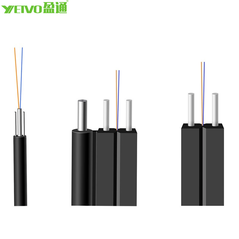 GJXFH GJYXFCH 1, 2, 4, 6, 8, 12 Cores FTTH Flat Indoor/Outdoor G657A G652D Fiber Optic Cable Drop Cable Optical Cable