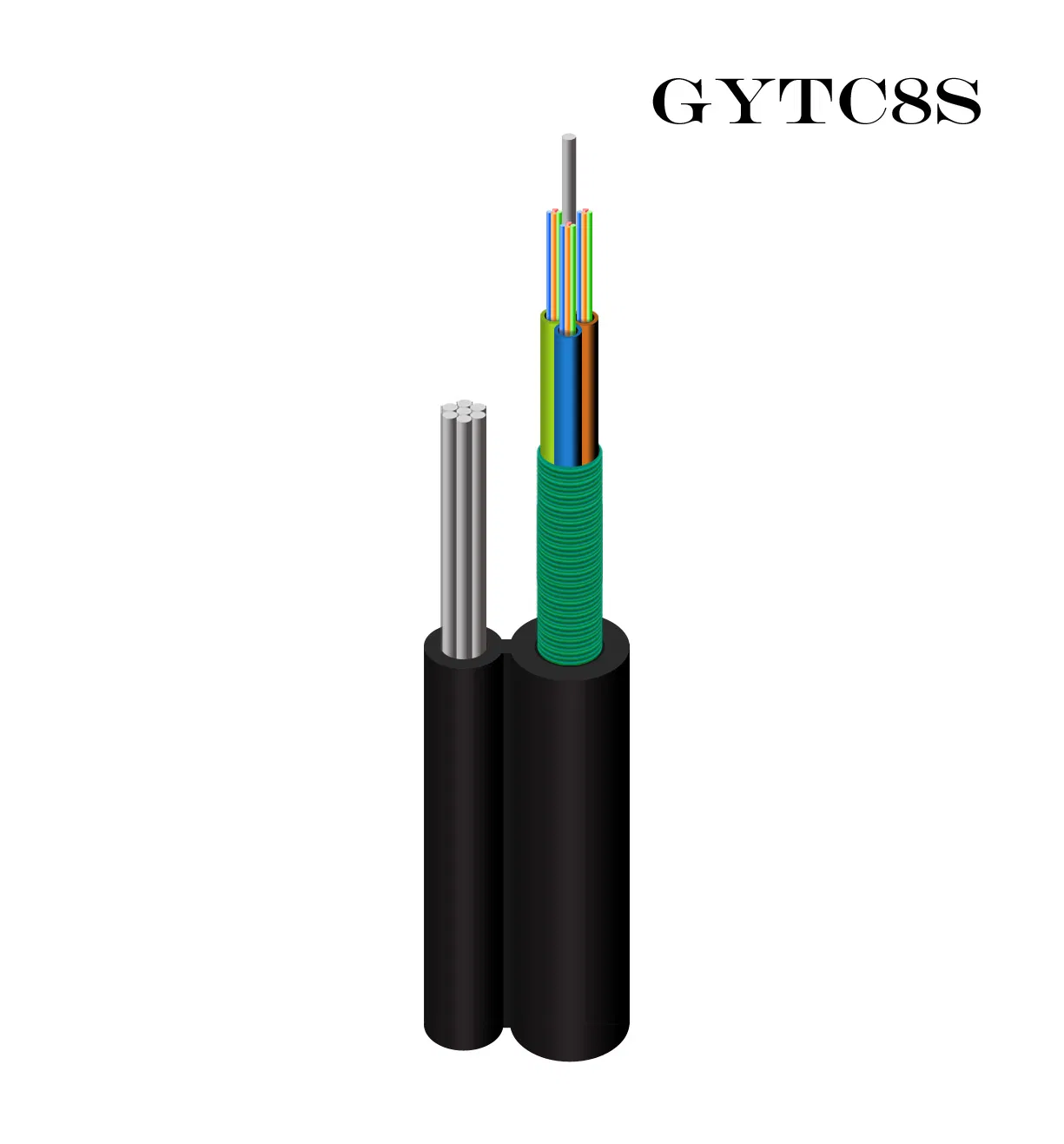 G652D Self-Supporting Armored Aluminum Tape Gytc8a Fig8 Fiber Optic Cable