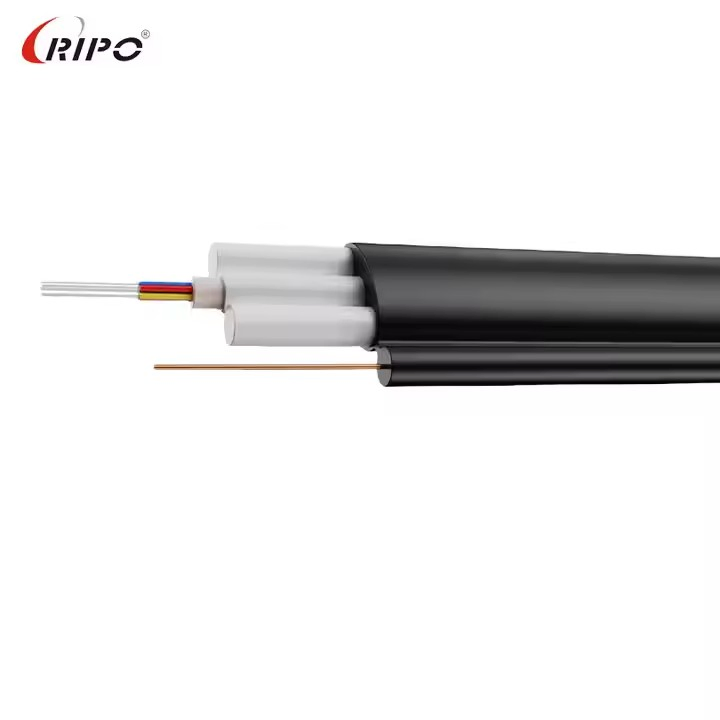 Fttp Flat Drop 1-24 Core Fiber Optic Cable for Aerial/Underground