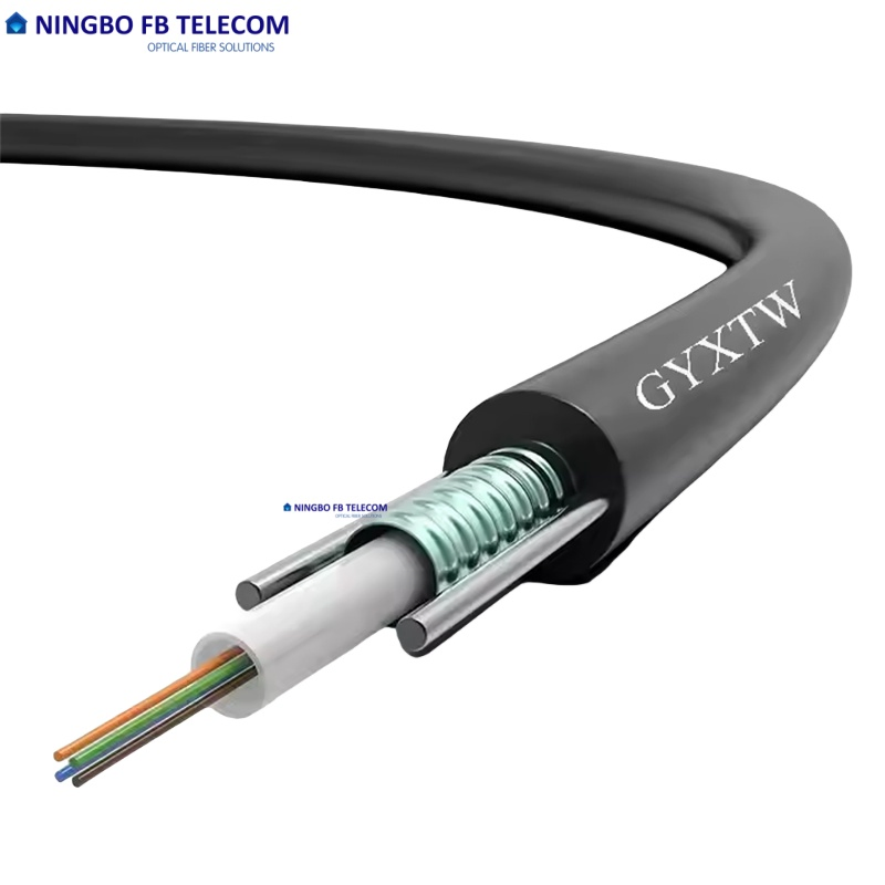 Composite Hybrid Optical Fiber Cable GYXTW Armoured 12 Cores