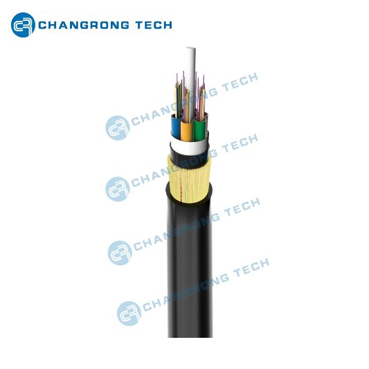 Aerial Long Span Aramid Kevlar PE at Jacket Fiber Optic ADSS Cable