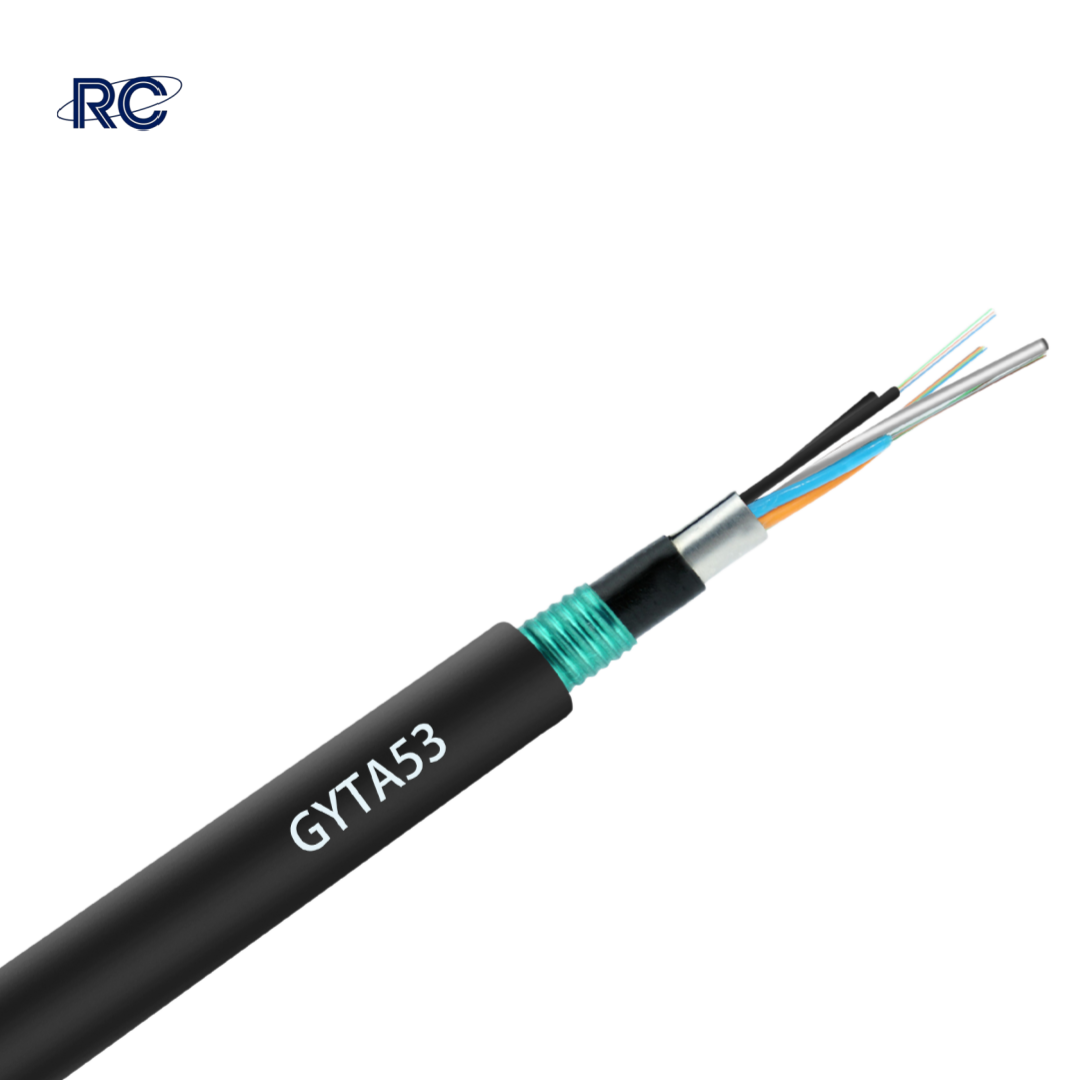 RC Outdoor Underground Optical Fiber Cable gyta gytas 12 24 core Gyta53 G652d Armoured Fiber Optic Cable