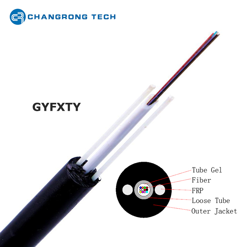 Non-Metallic Non-Armored Uni-Tube Single Mode Gyfxy GYFXTY Fiber Optic Cable