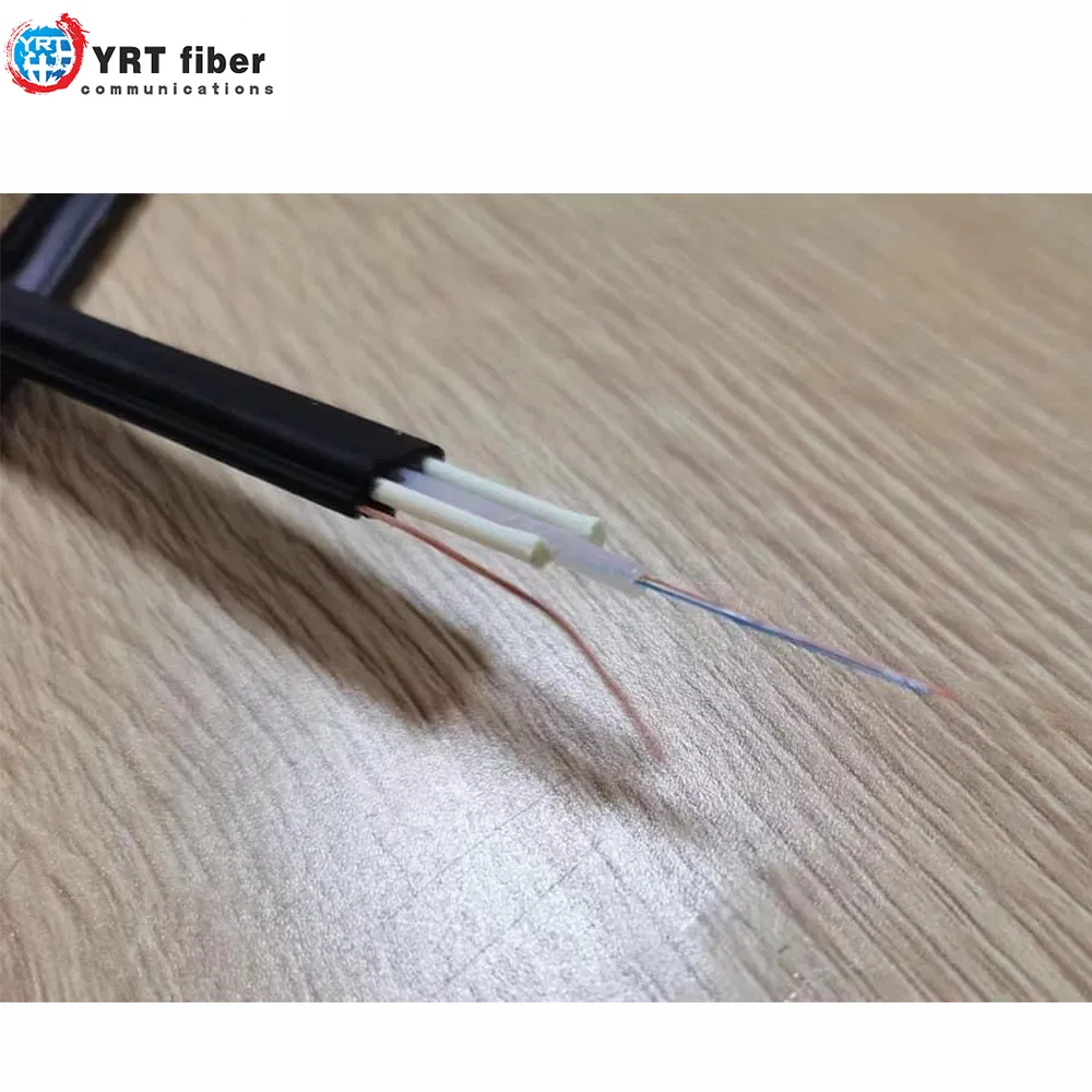 Outdoor Flat Toneable Unit Tube MINI Locatable Electric Hybrid Flat Optical Fiber Cable