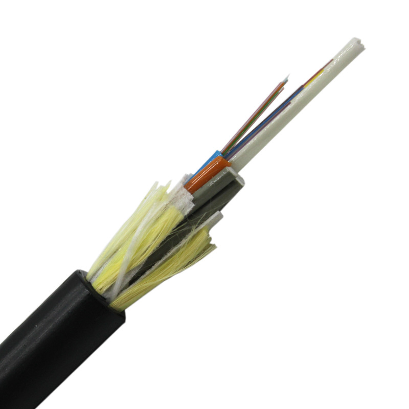 Professional All-Dielectric China OEM ODM Customized 12 24 32 48 72 96 144 Core Outdoor Double Jacket ADSS Optical Fiber Cable