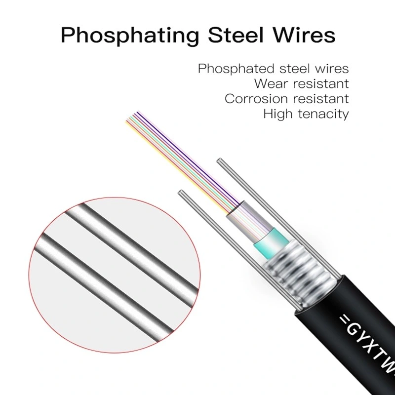 Loose Tube 2 4 8 12 Core G652D G657A Fiber Optic Cable GYXTW