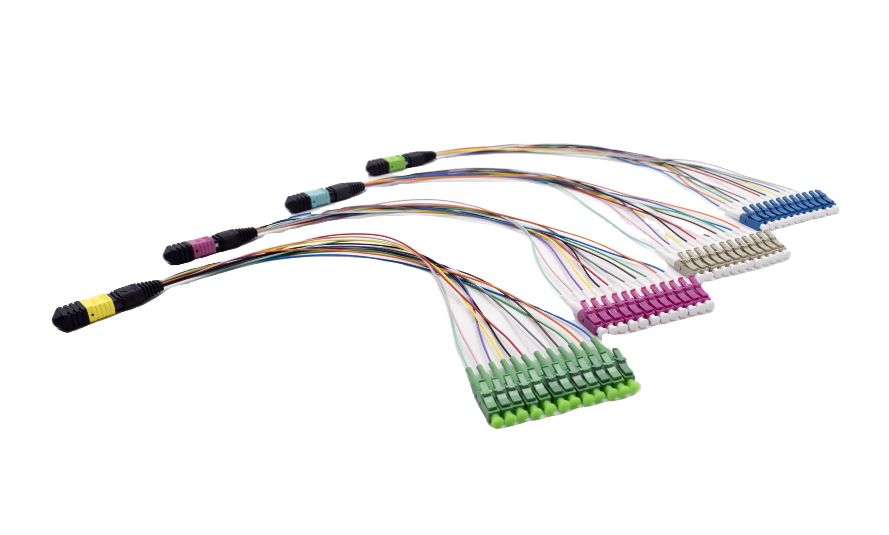 Om3/Om4 MPO Connector Patch Cord 12 Fiber MPO Trunk Cable 8/12/24f MTP MPO Cable for Data Center Room