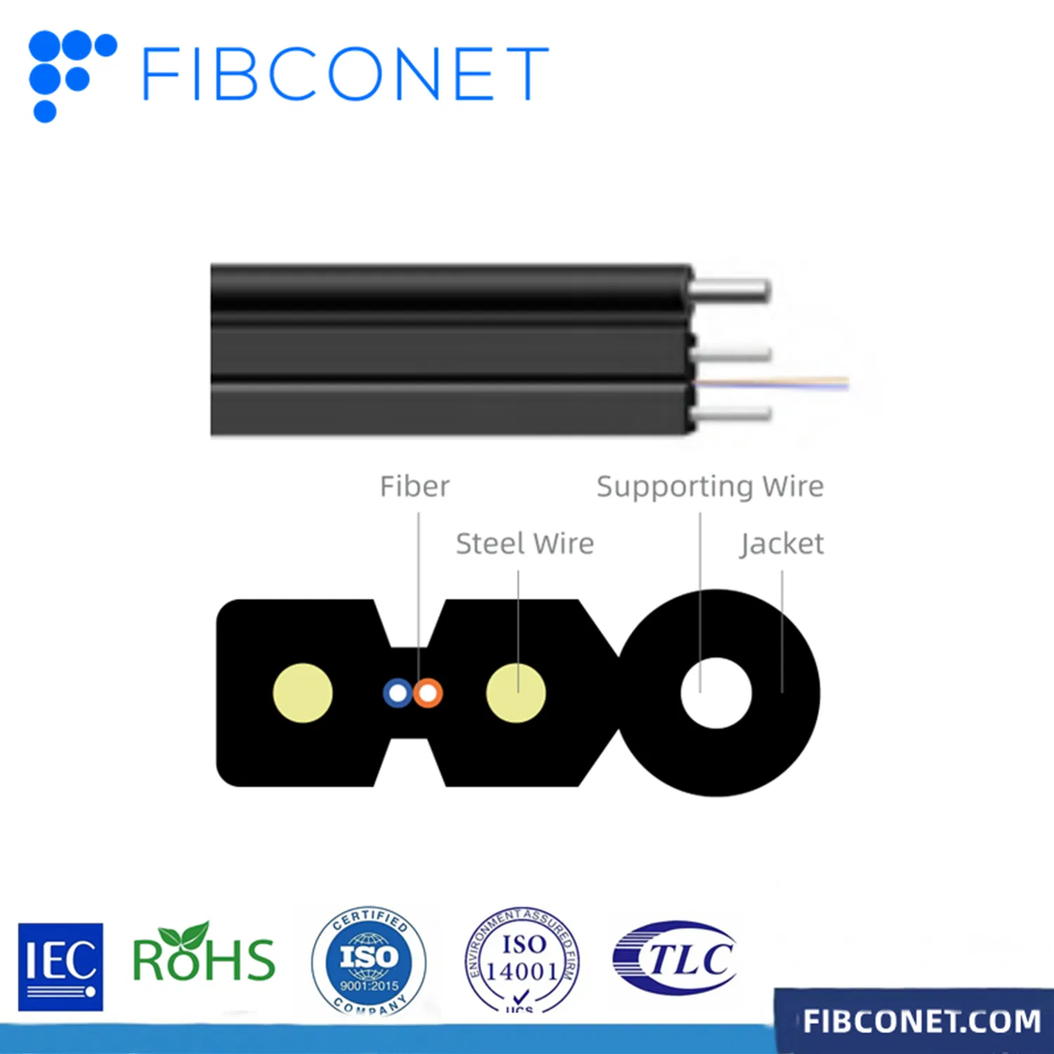 FTTH Fiber Optic/Optical Gjxh/GJXFH Distribution / Indoor Drop Cable