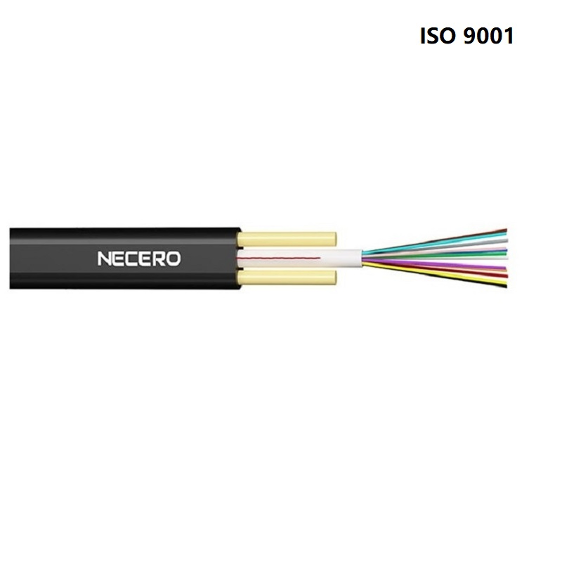 Outdoor 1/2/4/6/8/12cores Single/Mulit Mode FTTH Fiber Optic/Optical Communication Flat Drop Cable with Anatel Certificate
