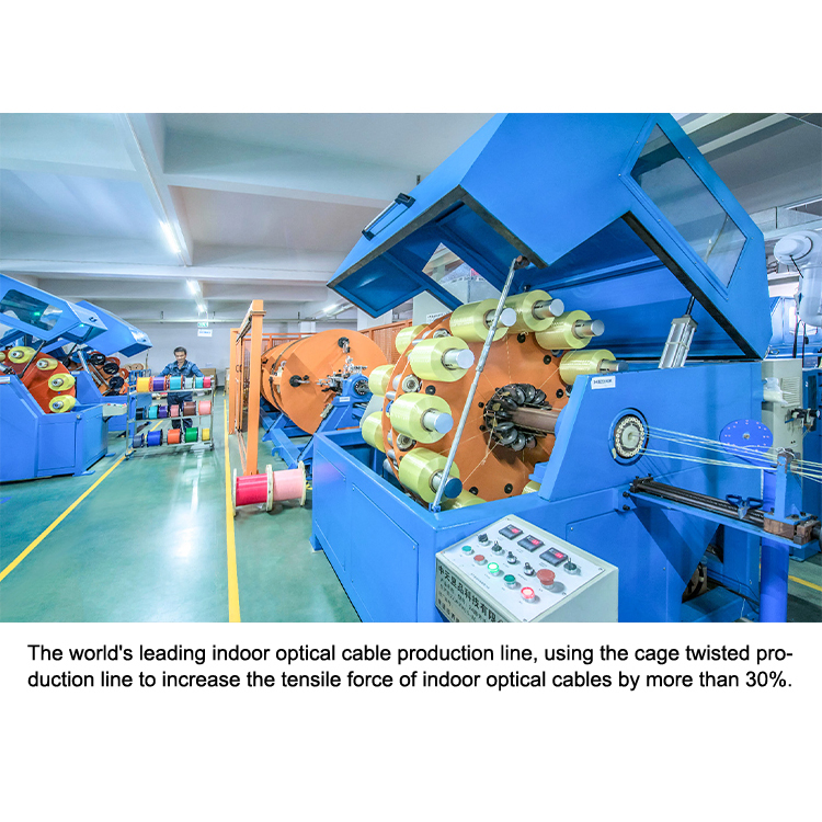 Single/Multi Mode Multi-Core Round Tight Buffered Distribution Indoor GJFJV Fiber Optic Cable