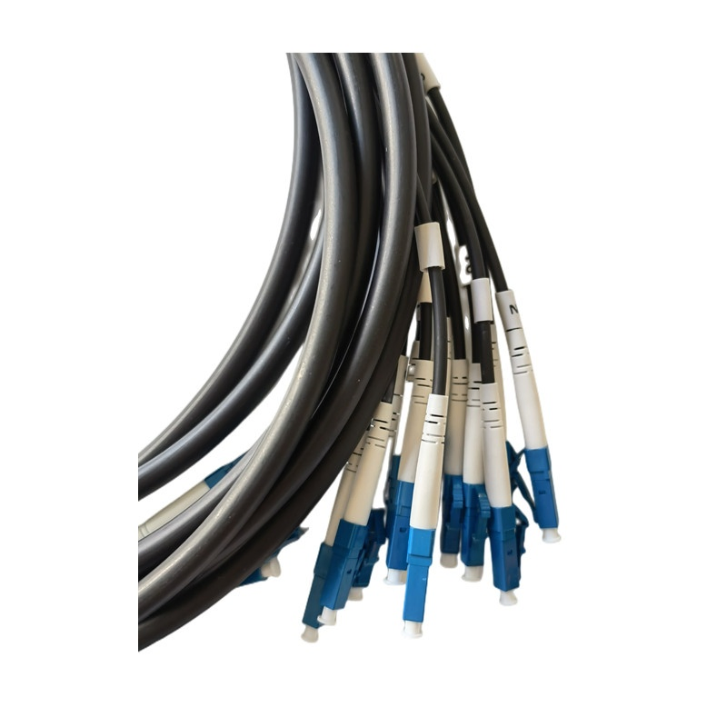 2.0mm Single-Mode OS2 Multi-Fiber Distribution Cable 12-Fiber LC Upc to LC Upc Pre-Terminated (Cable Wound) Indoor/Outdoor Rated