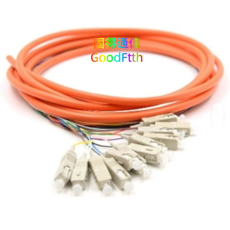 Fiber Pigtail Sc 4 6 8 12 24 Core Distribution Ribbon Bundle Cable Goodftth