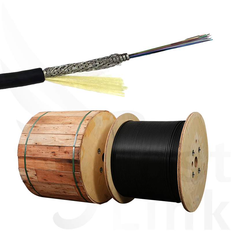 Universal Compatible Mini Armored Fiber Optic Optical Cable by Fastlink 12 Cores