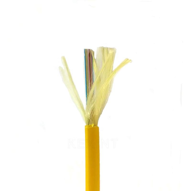 Kexint Factory Outlet 2-12 Cores Sm mm Gjdfbh Indoor Flat Ribbon Fiber Optic Cable