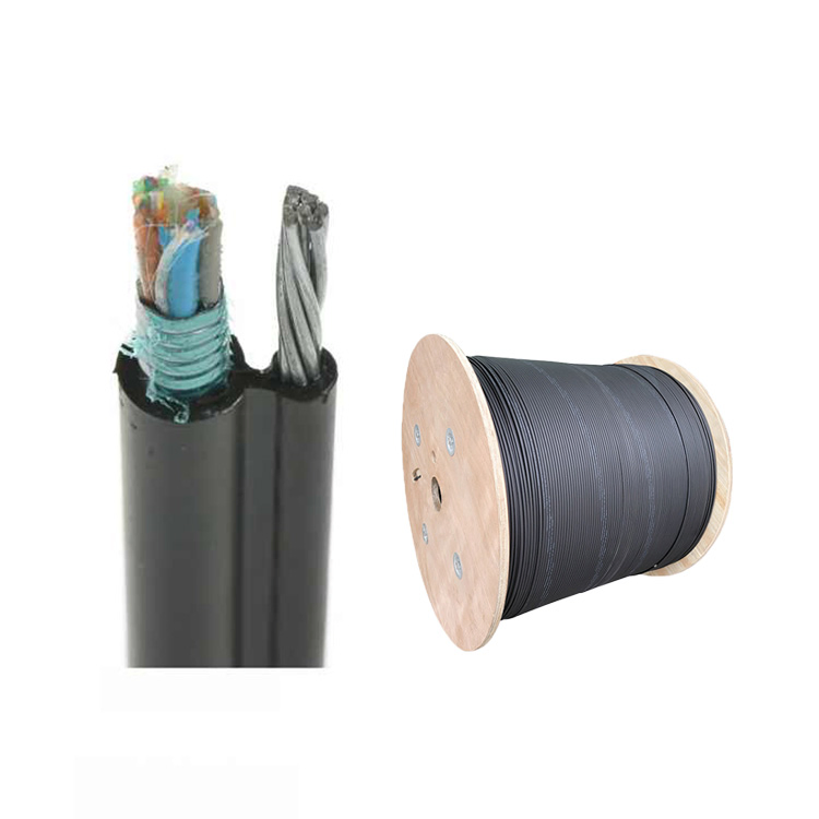 Manufacturer of 4 6 8 12 24 48 96 Core Steel Wires Self-Supporting Aerial Optical Drop FTTH Fiber Optic Cable GYTC8S