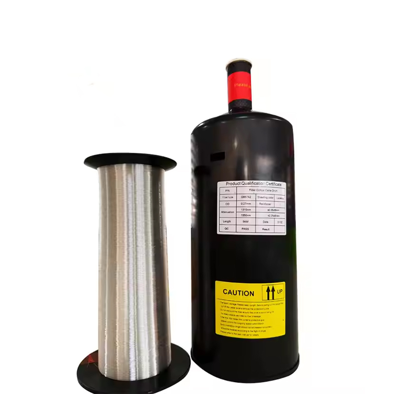 Drone Communication Fiber 2km 5km 10km G657A1 G657.B3 G657a2 G652D Optical Bare Fiber Spool Single-mode