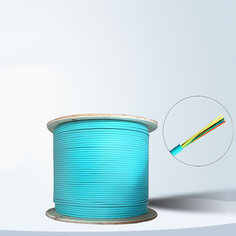 Indoor Multi Mode Fiber Optic Cable OM3 OM4 50 125um GJFJV Tight Buffer Aramid Yarn PVC Jacket 10G Data Center