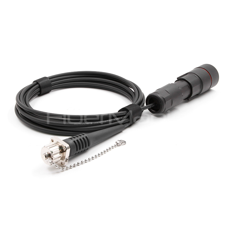 FTTA Outdoor Fiber Optic Patch Cable FPM Duplex LC to ODC 2 Cores Single Mode G657A2 Waterproof IP67 LSZH / OFNR for 4G 5G Base Station RRU Connection
