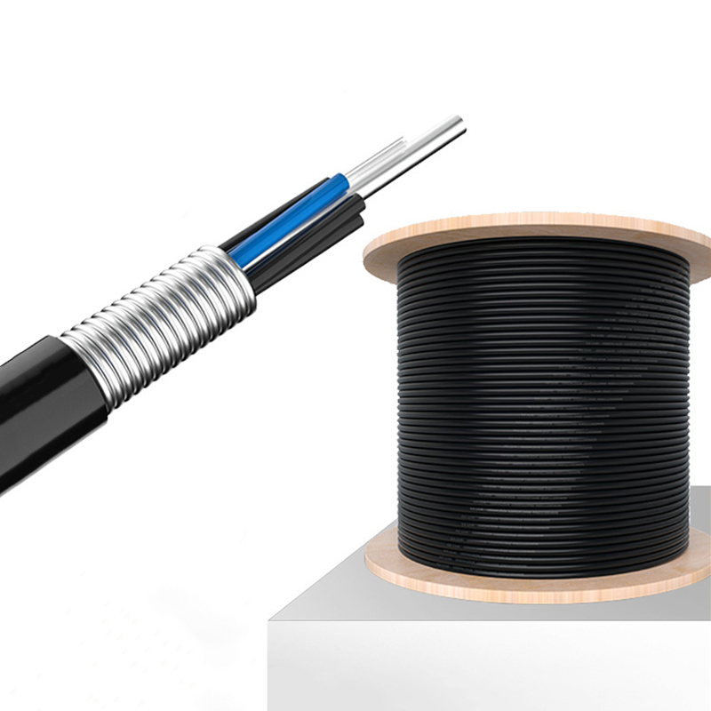 Outdoor Flame Retardant Fiber Optic Cable Gytza Aluminum Tape Armored Single Mode G652D Duct Aerial Use