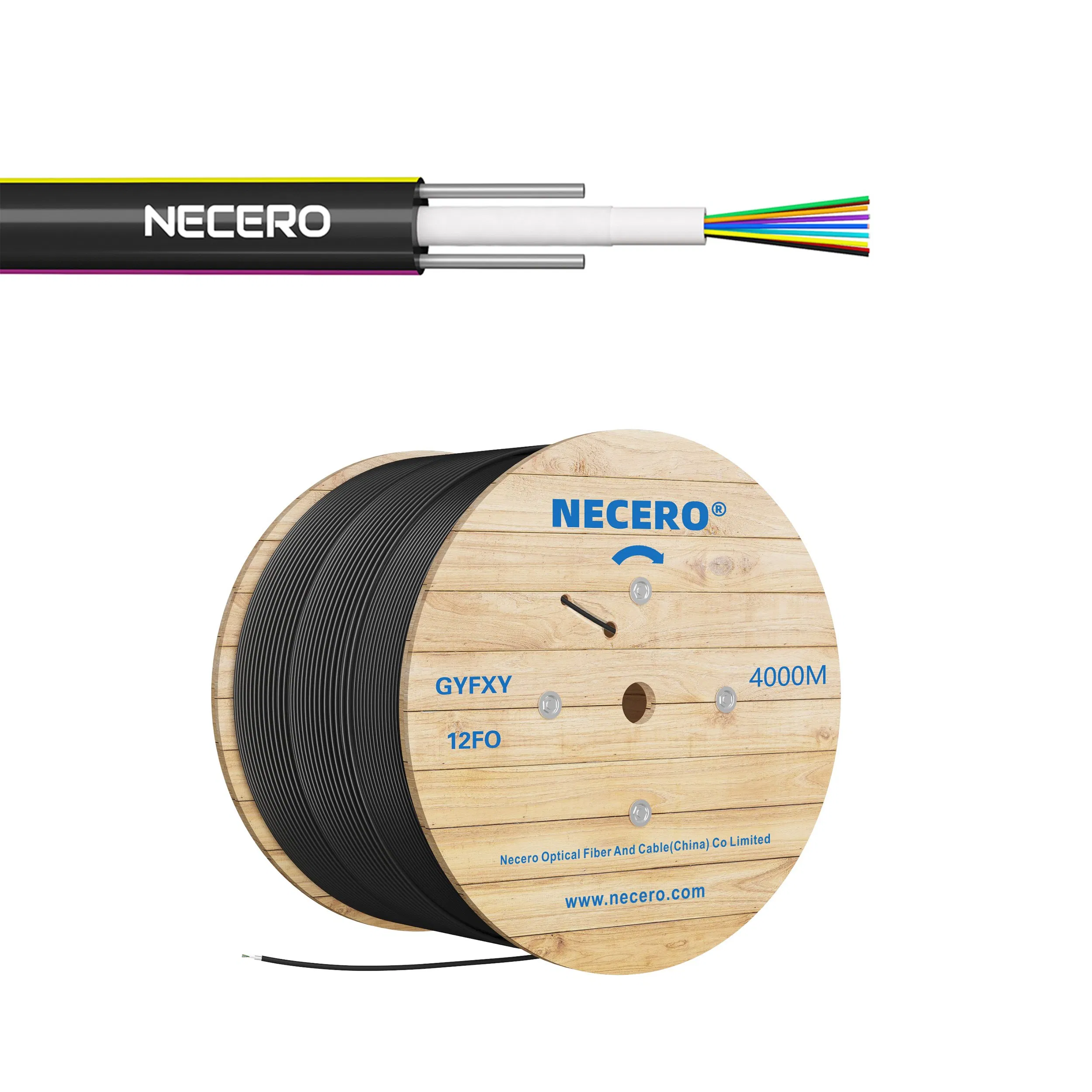 Outdoor 1/2/4/6/8/12cores Single/Mulit Mode FTTH Fiber Optic/Optical Communication Flat Drop Cable with Anatel Certificate