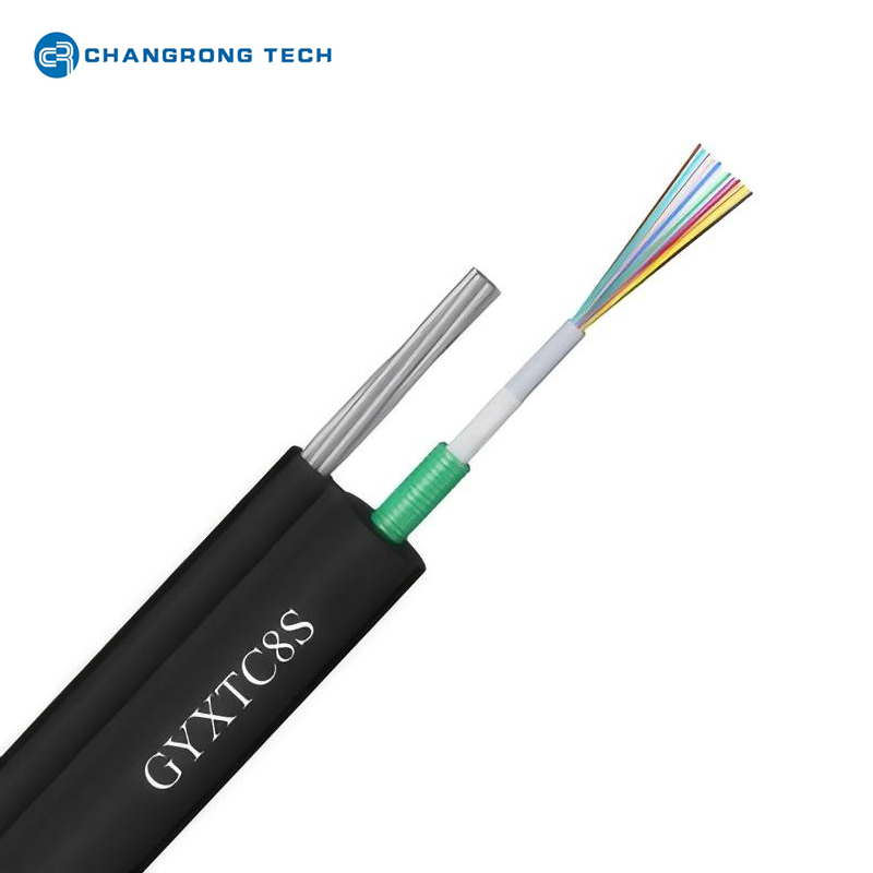 Gyxtc8s 12cores G652D Aerial Figure 8 Fiber Optic Armored FTTH Drop Cable
