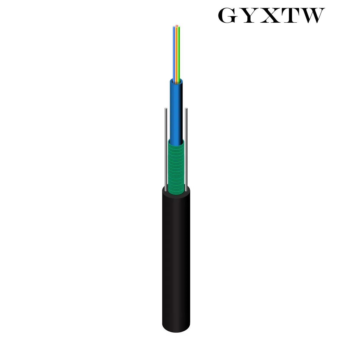 Sm G652D Fiber Aluminum Armored GYTA 48core PE Sheath Fiber Optic Cable