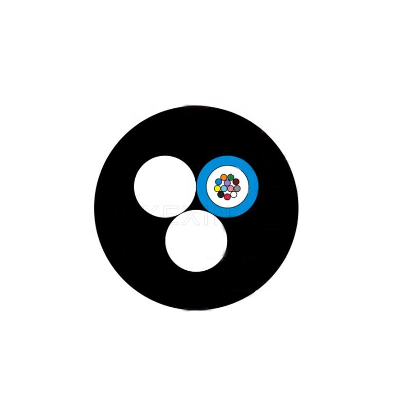 Kexint Asu Gyffy 1 to 24 Core Hybrid Fiber Power Cable 2 FRP Self-Supporting Fiber Optic Cable
