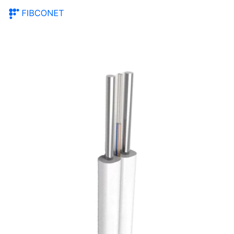 Flat Otical Fiber Factory Wholesale Price Fibre Optic Cable Outdoor FTTH 1 2 4 Core 1km 2km Drop Cable