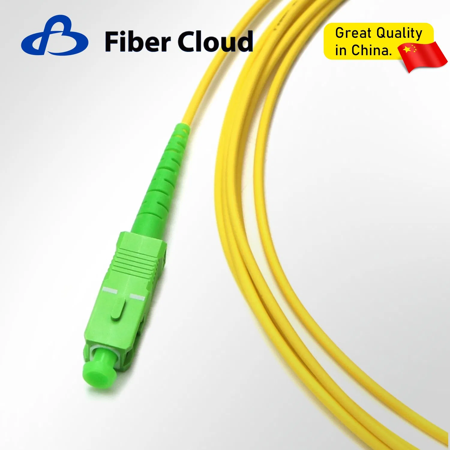 0.9mm Sc APC to Sc APC Simplex OS2 Single Mode Riser Ofnr Tight Buffered Fiber Optic Patch Cord Cable